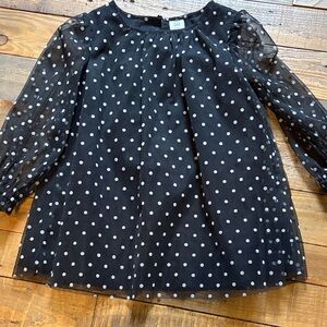 Baby Gap Black toddler dress with White Polka Dots